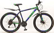 Велосипед PULSE HD440 26" (2023) черно-зеленый-синий